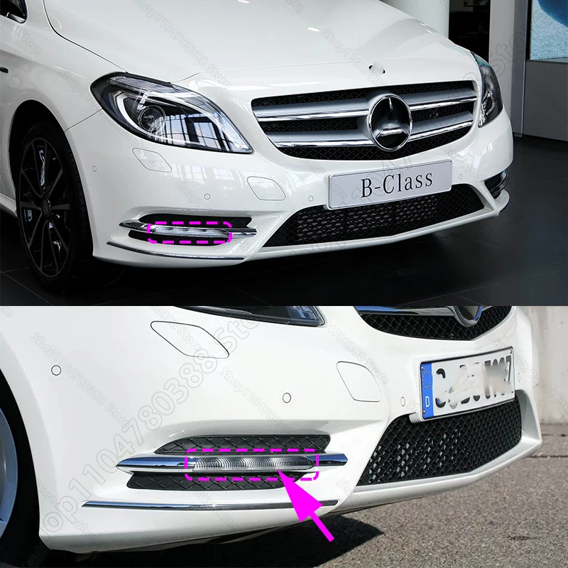Фото Светодиодные дневные ходовые огни/противотуманные фары для Mercedes-Benz A/B-класса W176 W242 W246 B160 B180 B200 B260 2049069100 2049069200 №3