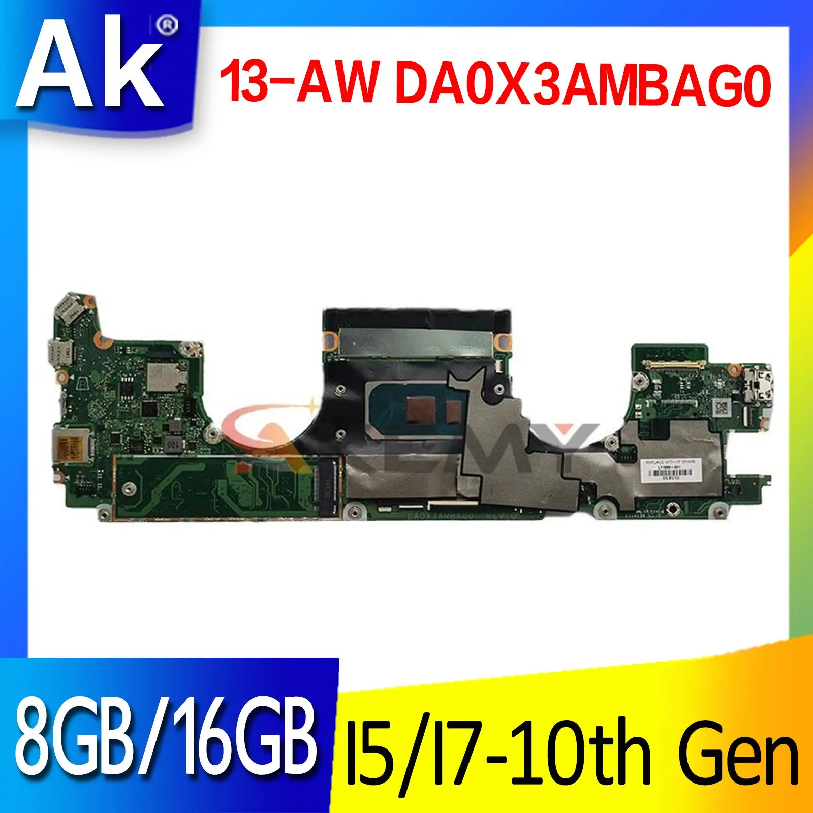 

Материнская плата DA0X3AMBAG0 для ноутбука HP Spectre X360 13-AW 13-AW0013DX, материнская плата для ноутбука с искусственной строкой 8 ГБ 16 ГБ ОЗУ