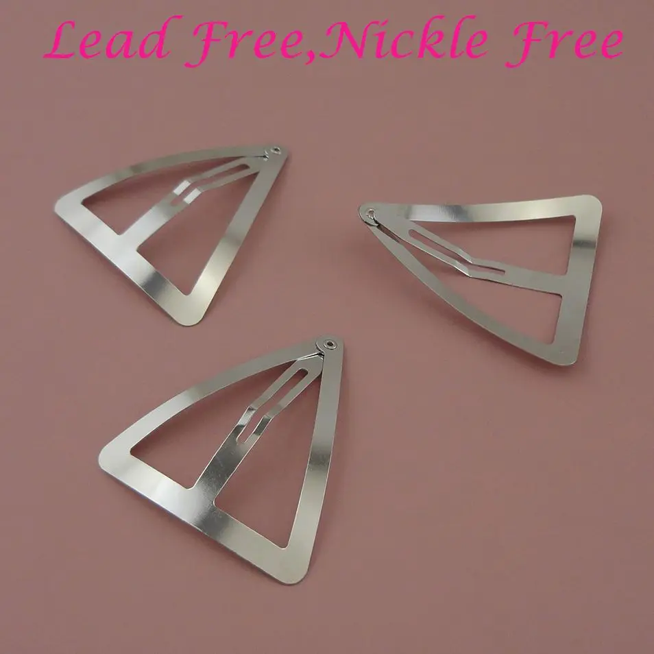 

20PCS 6.0cm Sliver Large Metal Triangle Hair Clips for Womens Girls Snap Clips Hairpins Side Hair Barrettes for thick hair