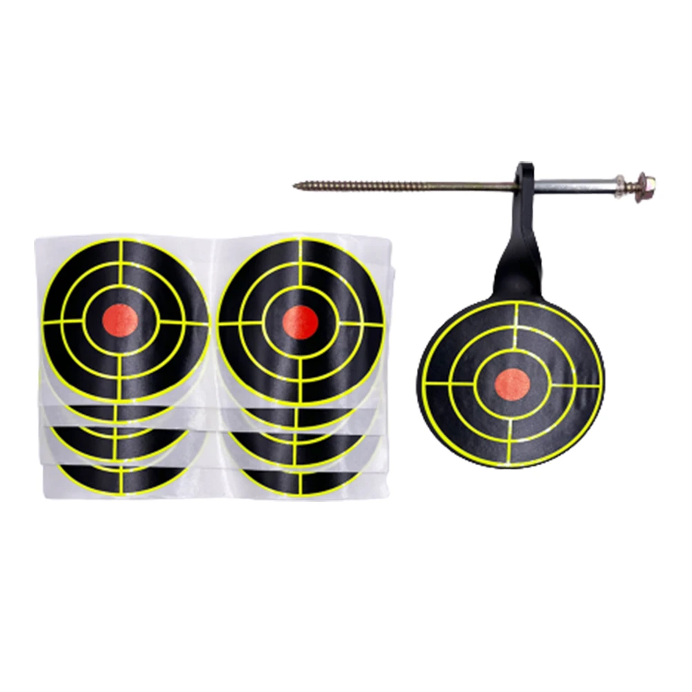 

Spinners Target With 10pcs Sticker Heavy Duty Metal Spinning Reset Target Reusable For Practice Paintball Accessories