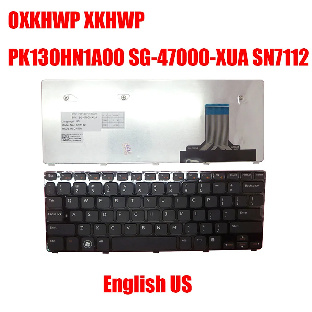 Клавиатура для ноутбука US DELL 0XKHWP PK130HN1A00 SG-47000-XUA SN7112 английская черная с рамкой