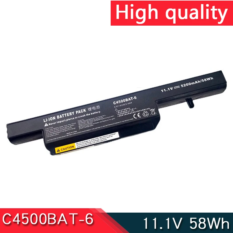 

NEW C4500BAT-6 Laptop Battery For Clevo B4100M B4105 B5100M B7110 B7130 C4100 C4500 C4500Q C5105 C5500Q C5505 C5505C W150 W240EU