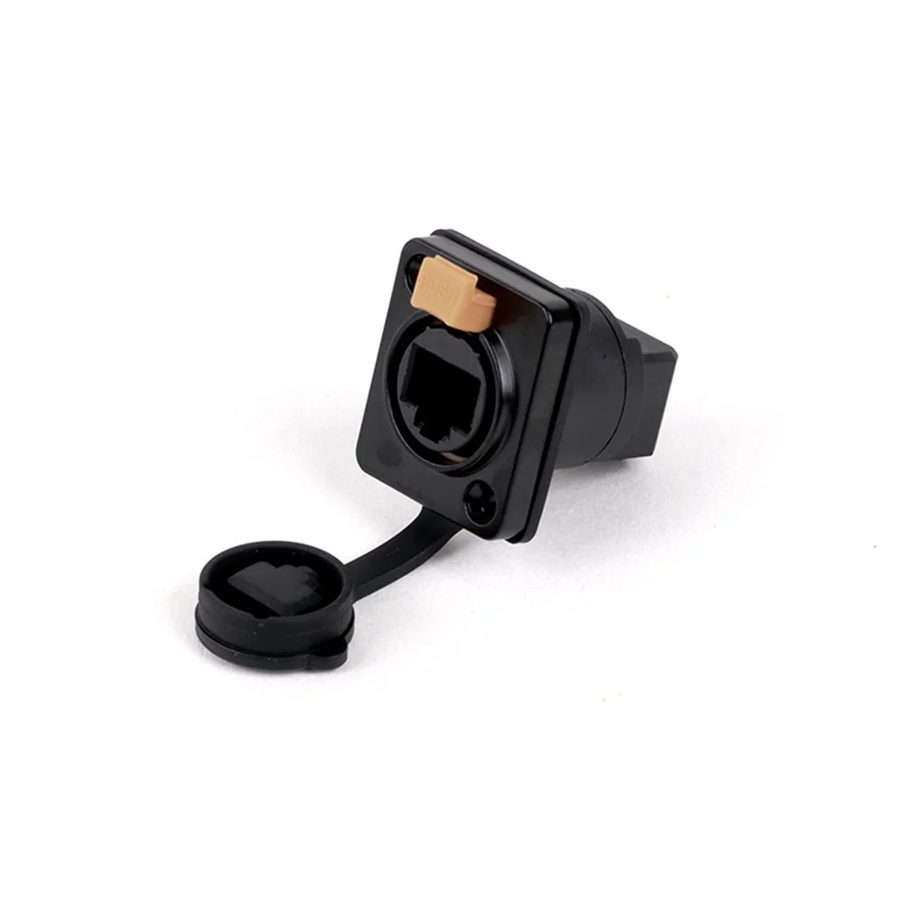 1 шт. водонепроницаемый разъем RJ45 CAT5 Ethernet D-тип 8P8C гнездо к гнезду для монтажа на