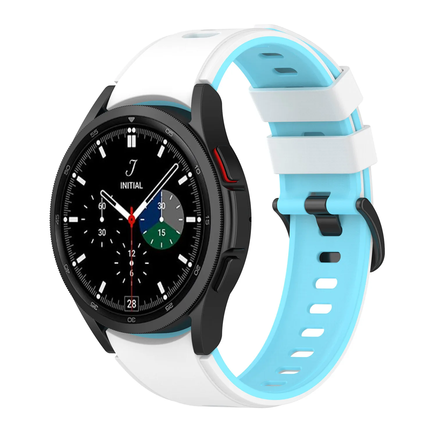 Ремешок силиконовый для смарт-часов Samsung Galaxy Watch 4 classic спортивный браслет 44 мм 40 20 -