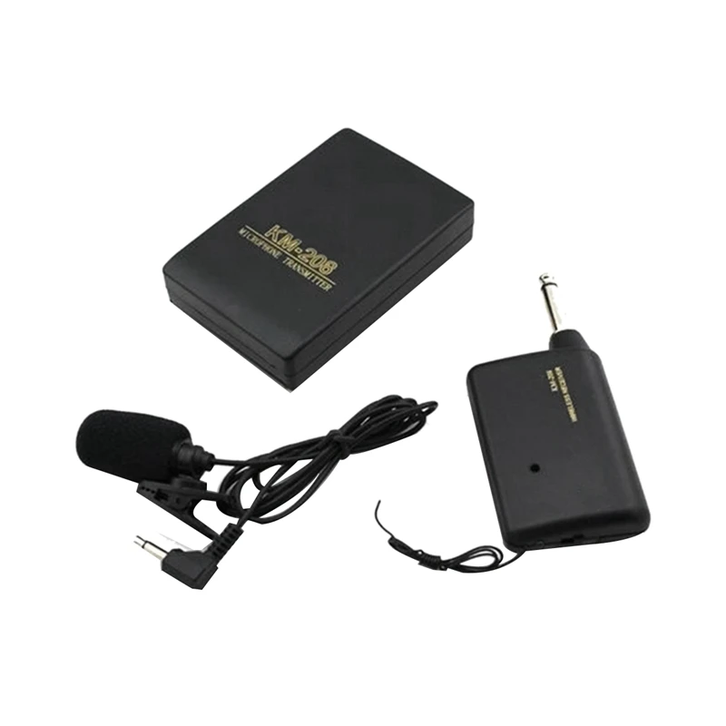 

Wireless Microphone Collar Clip-On Portable Lavalier Neck Mic System With FM Transmitter Receiver Lapel Clip Mic Microphone