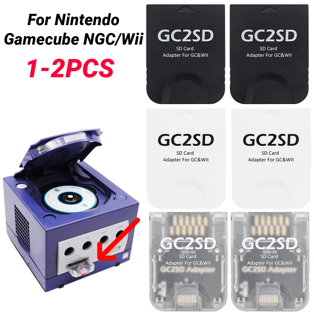 GC2SD SD Games Memory Card Micro Adapter for Nintendo GameCube & Wii Console Accessories Reader on - Адаптер для микрокарты памяти SD для игр GC2SD для консолей Nintendo GameCube и Wii.