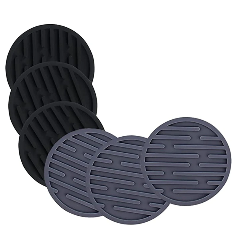 

Silicone Coasters For Drinks,6 Pack Round Heat Insulation Tea Coaster Set For Protect Furniture From Dirty And Scratched