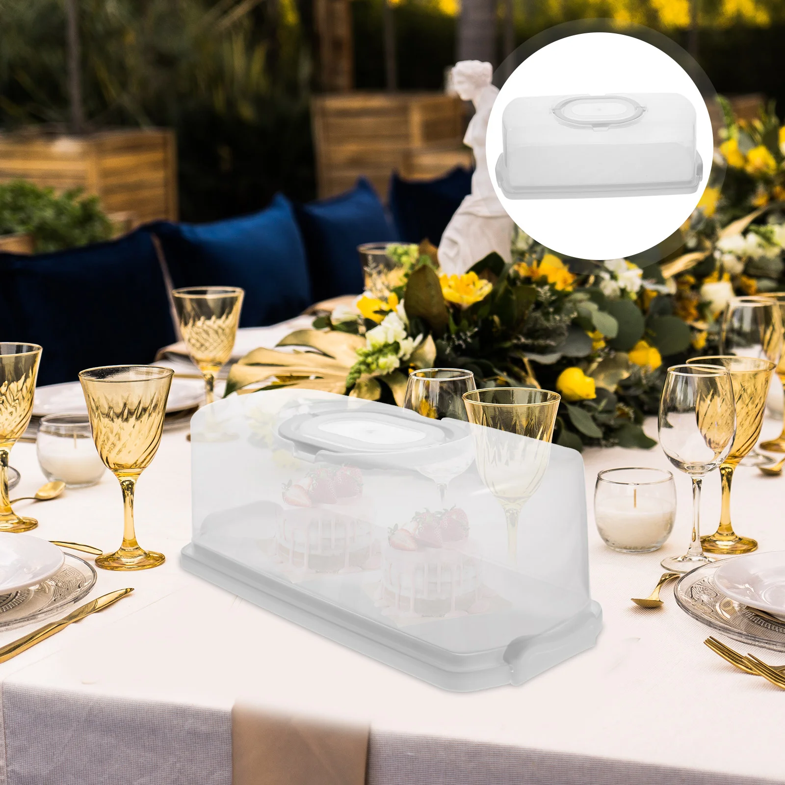 

Reusable Portable Cake Box Cake Carrying Case Multi-function Dessert Storage Box for Party