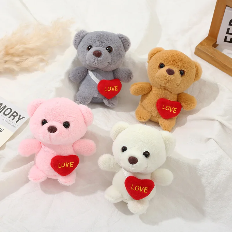 

Новый мультяшный плюшевый брелок с милыми животными, милый медведь, брелок с надписью Love, модный подвесной рюкзак, подарок на день рождения друзей