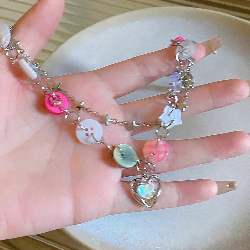 Винтажное акриловое колье с бусинами для женских готических ювелирных изделий