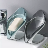 leaf shape soap box bathroom soap holder dish storage plate tray toilet shower non slip drain soap holder case bathroom gadgets