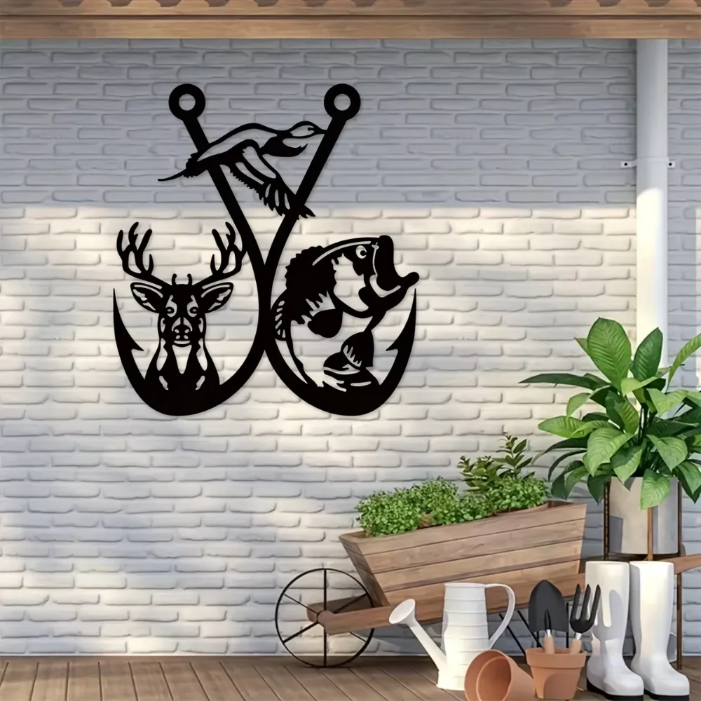 Металлическая Настенная Табличка Для Рыболовных Крючков Декор Охотника