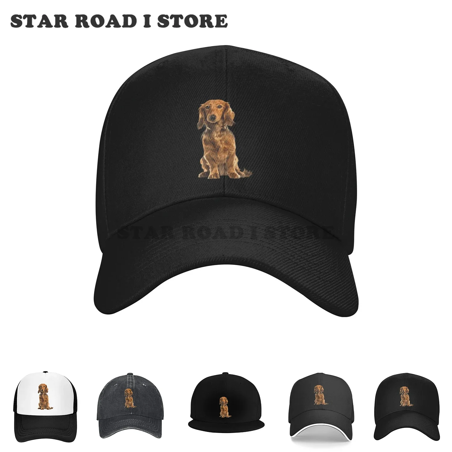 Custom Cotton Dachshund Baseball Cap Sun Protection Women Men's Adjustable Sausage Badger Wiener Dog Dad Hat for Unisex