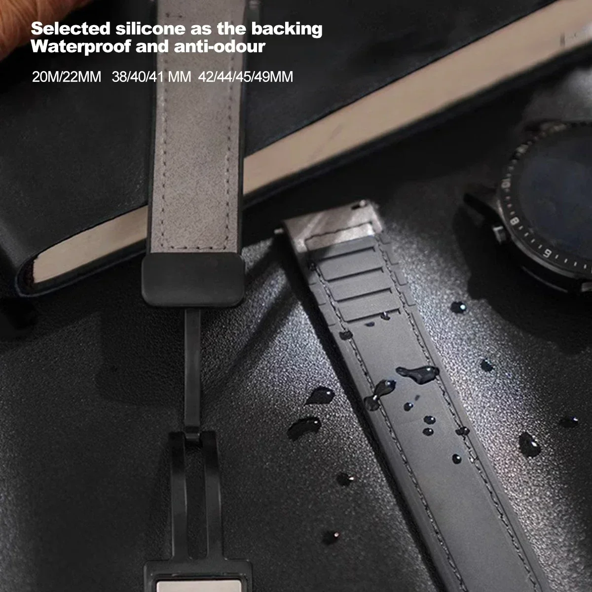 Кожаный Ремешок Для Часов Samsung Galaxy Watch 6 5 4 Active 2 Gear S3 Huawei GT4 3 20 Мм/22 Мм С Магнитной