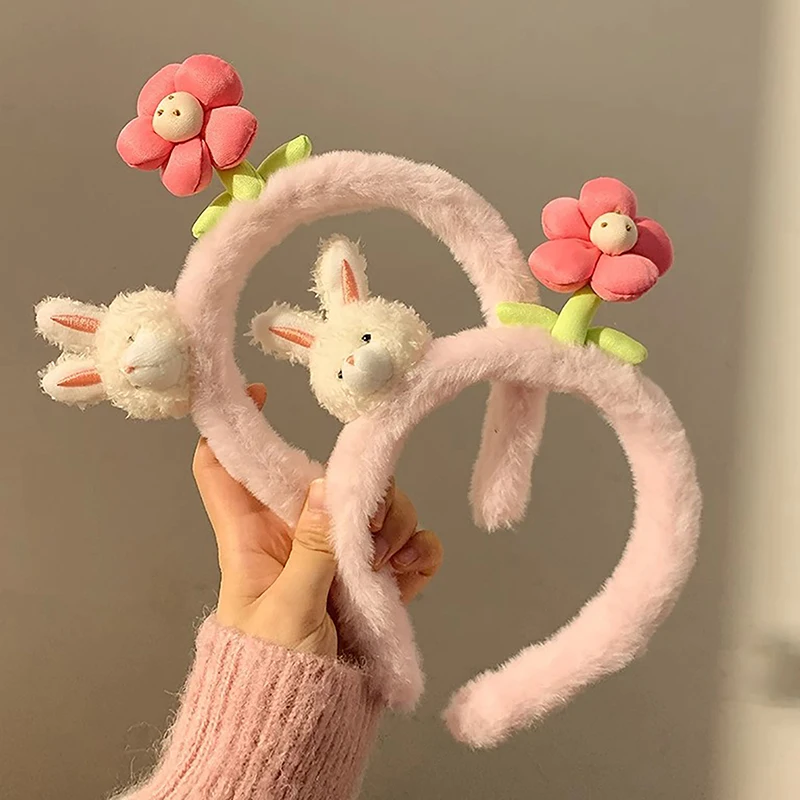 Женская повязка на голову обруч для волос в виде кролика