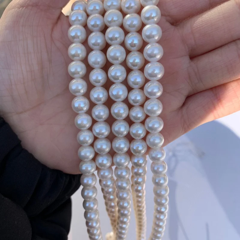 Женское ожерелье из натурального пресноводного жемчуга 8-9 мм Ni Same Style Fever