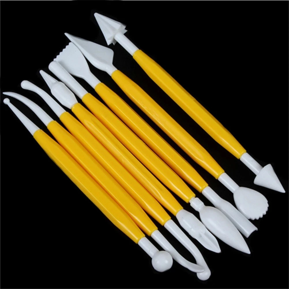 

Hot!8pcs/set Plastic Clay Sculpting Set Polymer Modeling Clay Tools Poly form Sculpey Tools Set For Shaping Clay Play dough Toys