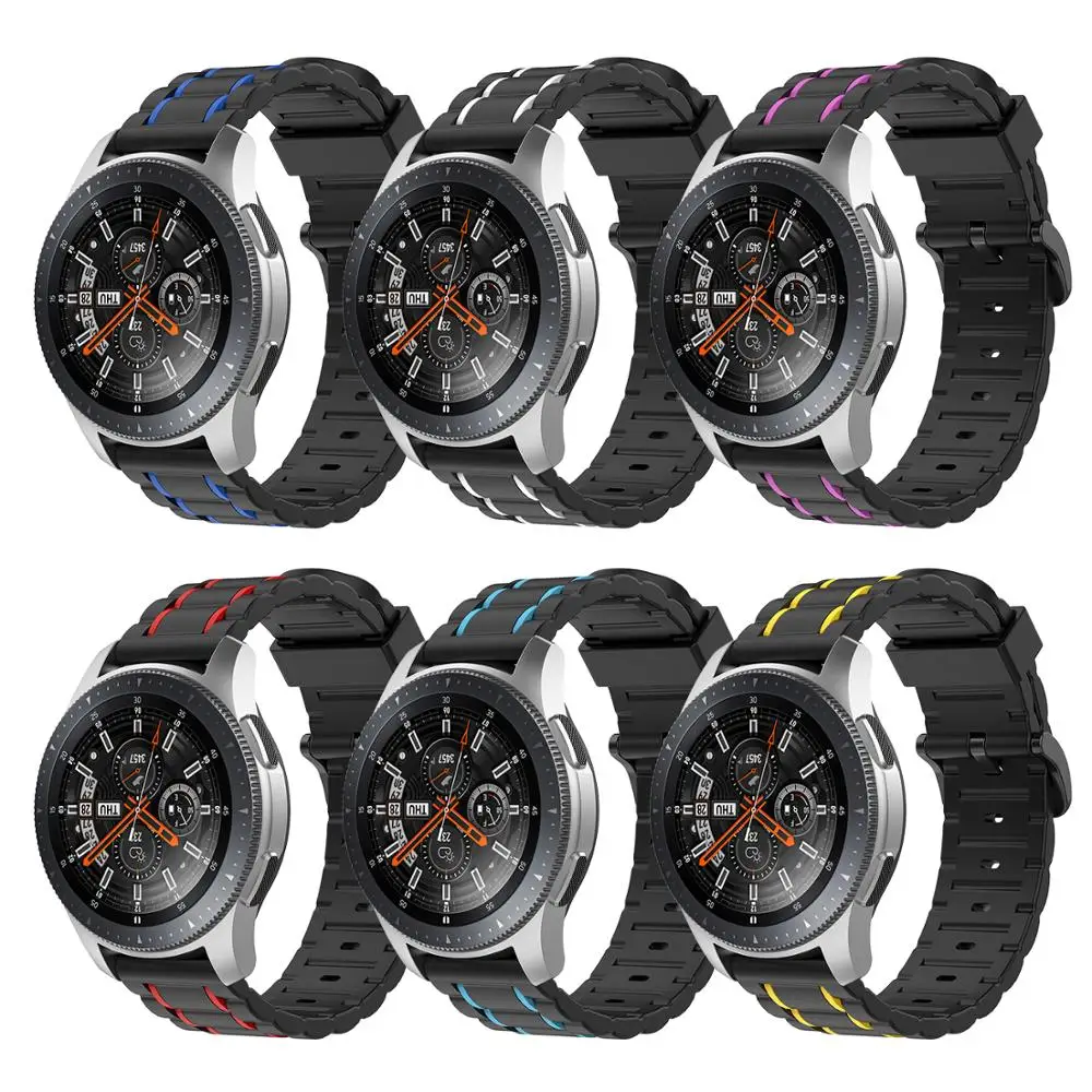

New silicone strap For Samsung Galaxy watch 46mm 42mm Wrist band Galaxy watch 3 gear S3 Galaxy Active 2 3 / Gear Sport watchband