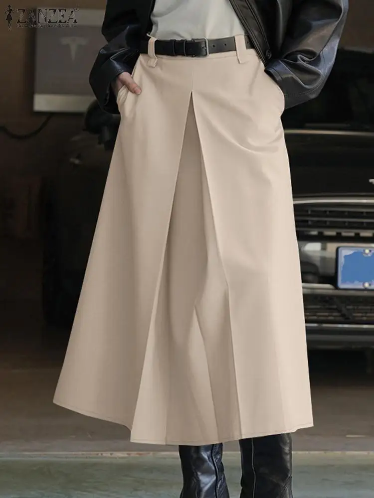 Однотонная женская юбка ZANZEA