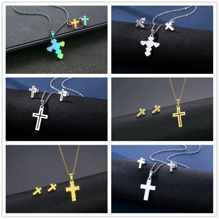 Набор из колье и серёг нержавеющей стали |