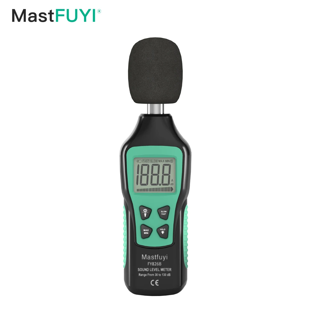 Профессиональный цифровой измеритель уровня звука MASTFUYI FY826B портативный шумомер