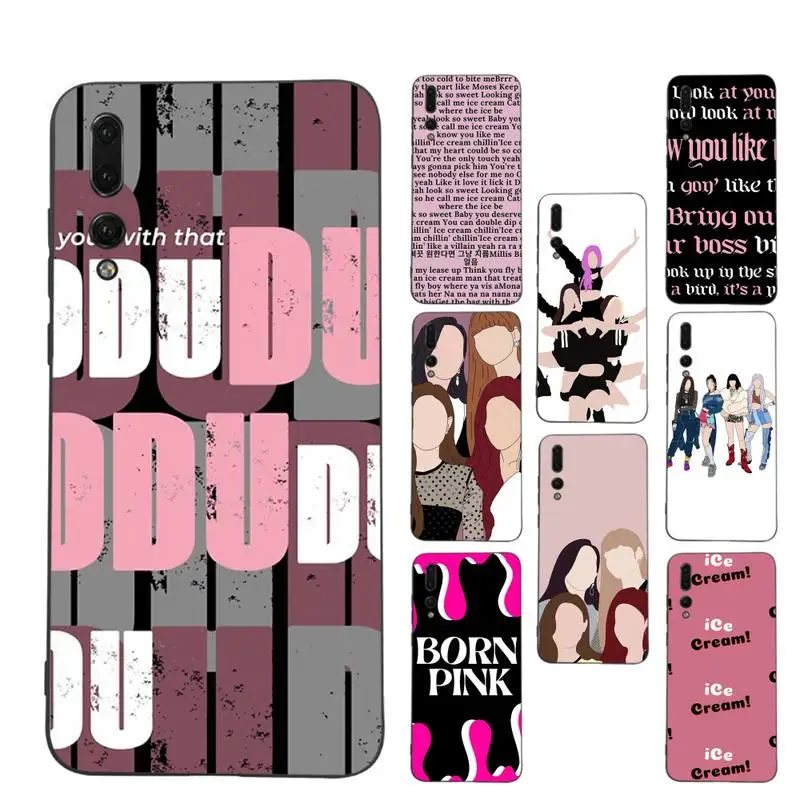 

B-Blacks-pink GIRLs Phone Case Soft Silicone Case For Huawei P 30lite p30 20pro p40lite P30 Capa