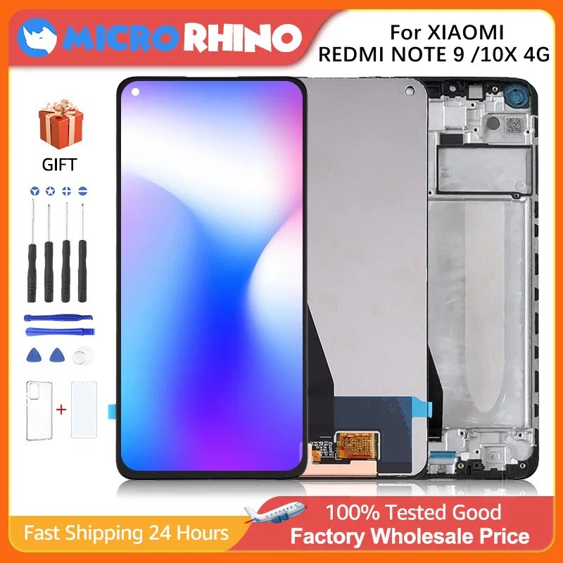6.53" Original For Xiaomi Redmi Note 9 10X 4G LCD M2003J15SC M2003J15SS 15SG Display Touch Screen Digitizer Assembly Replace
