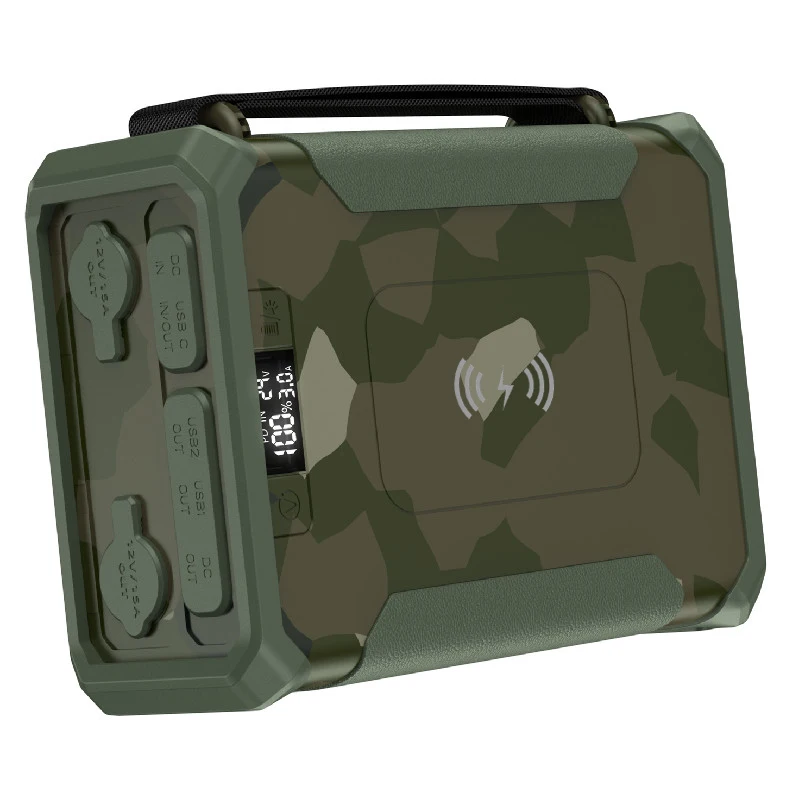 

High Capacity Large Camping Power Bank With USB-C DC Wireless Charging & Flashlight CPAP Battery Backup Power Supply