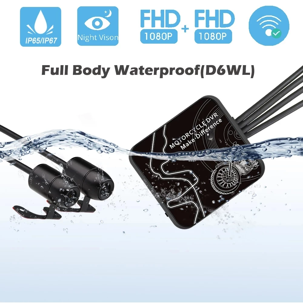 Видеорегистратор VSYS D6RL/D6WL мотоциклетный с функцией ночного видения |