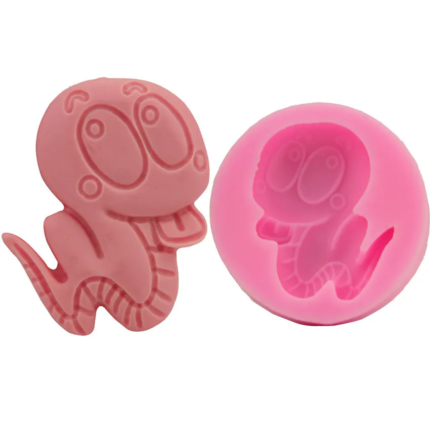

Baby snake cake mold DIY silicone Fondant baking tool ice tray soap mold