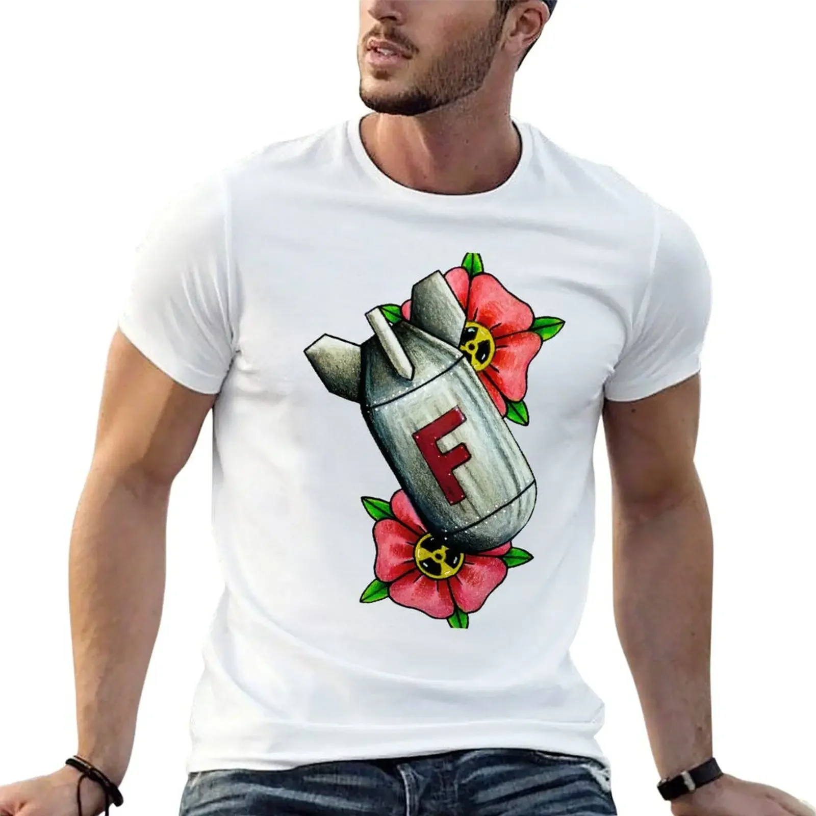 Футболка F-Bomb 2 аниме футболка на заказ мужская мода с таможенной графикой