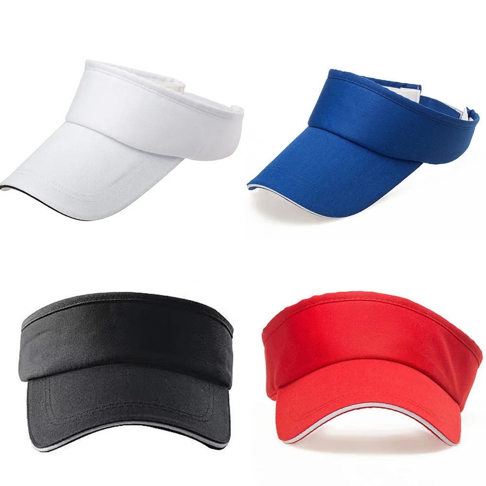 

Summer Sun Hats Breathable Air Men Women Adjustable Visor UV Protection Top Empty Solid Sports Tennis Golf Running Sunscreen Cap