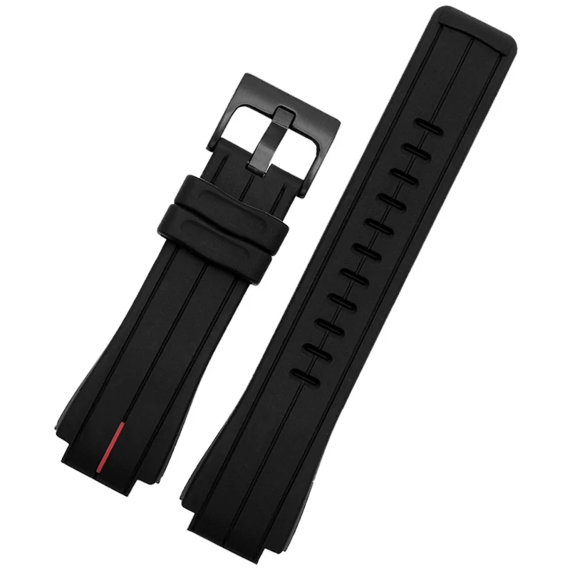 Silicone Rubber Watchband 24*16mm for Timex TMS Watch Strap T2N720 T2N721 TW2T76300 Waterproof Band Convex Interface Bracelet