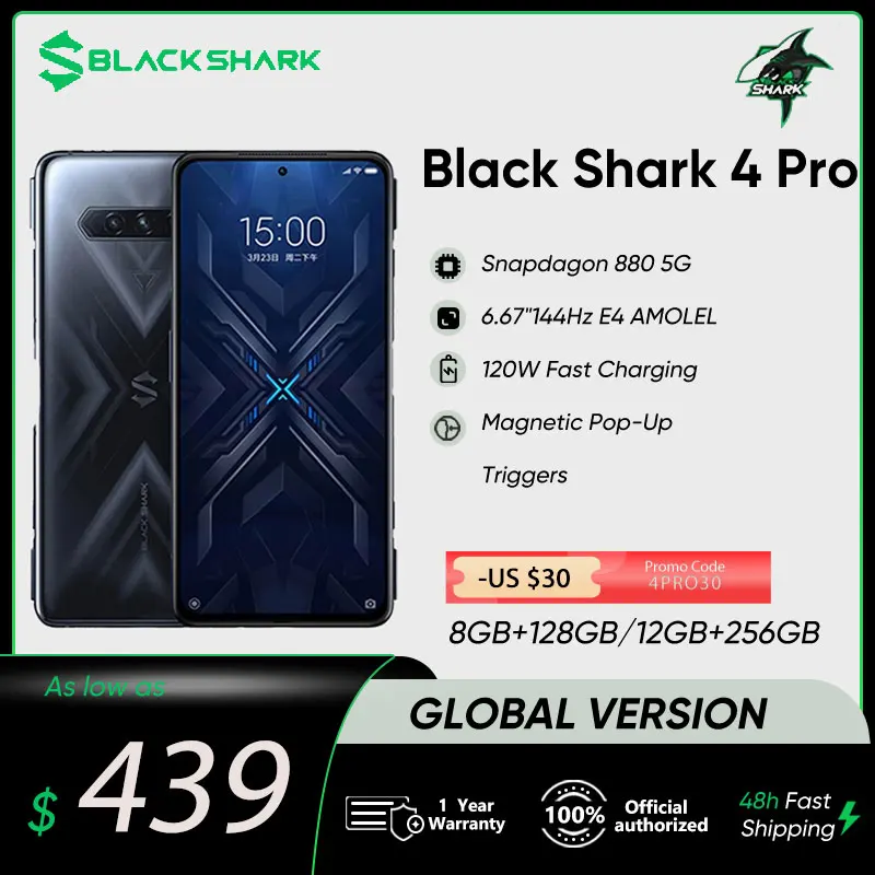 Global Version Black Shark 4 Pro 5G Gaming Phone 6.67