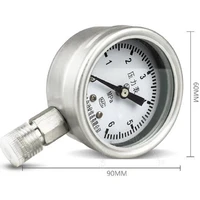 stainless steel shell pressure gauge shockproof water air liquid oil instrument measuring range 0 6mpa