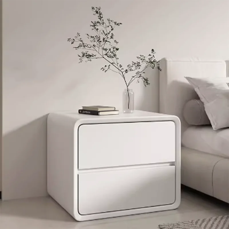 Современная Белая тумбочка шкаф для хранения удобный минималистичный боковой