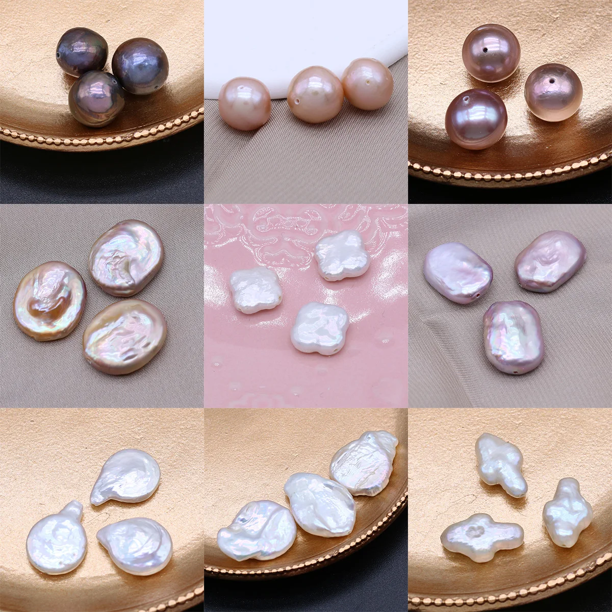 

Natural Freshwater Pearl Baroque Pearl Beaded Irregular Spaced Loose Beads for Jewelry Making DIY Necklace Bracelet Accessories