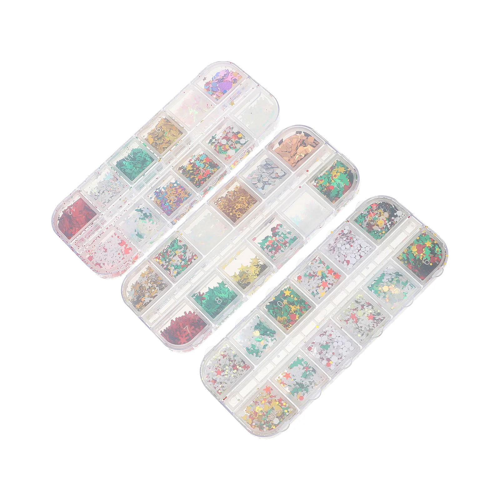 

Nail Sequins Christmas Glitter Manicuredecorationsheart Tree Ornaments Snowflake Jewelry Charm Studs