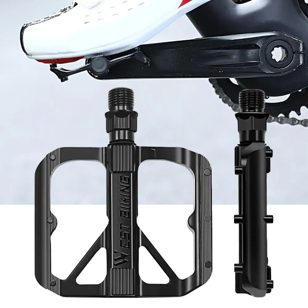

1 Pair Bicycle Pedals Non-slip Strong Load-bearing DU Aluminum Alloy High Efficiency Bicycle Pedals for Riding Bicycle Parts