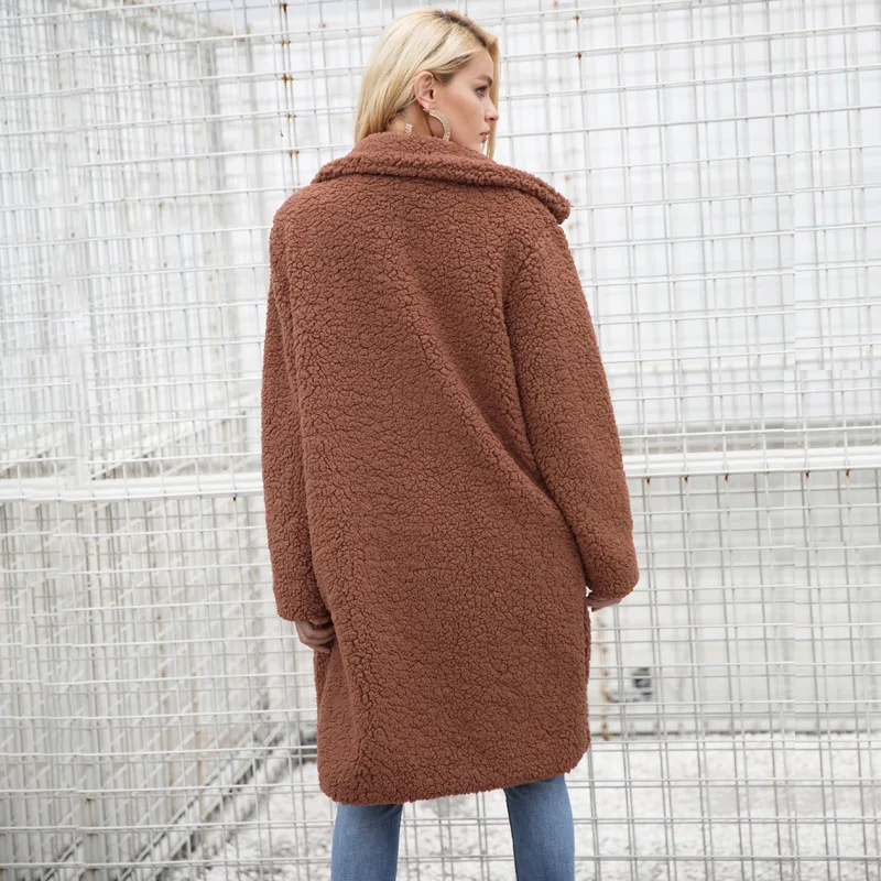 Fashion Coat In Autumn  Winter 2022 Long Faux Fur Coat Women's Casual Coat  Fluffy Jacket  Fur Coat Women Basic Causal Lady Top