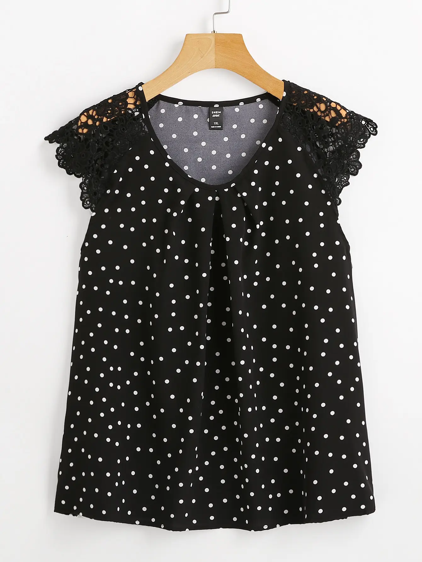 

Женская блузка в горошек, с V-образным вырезом и оборками