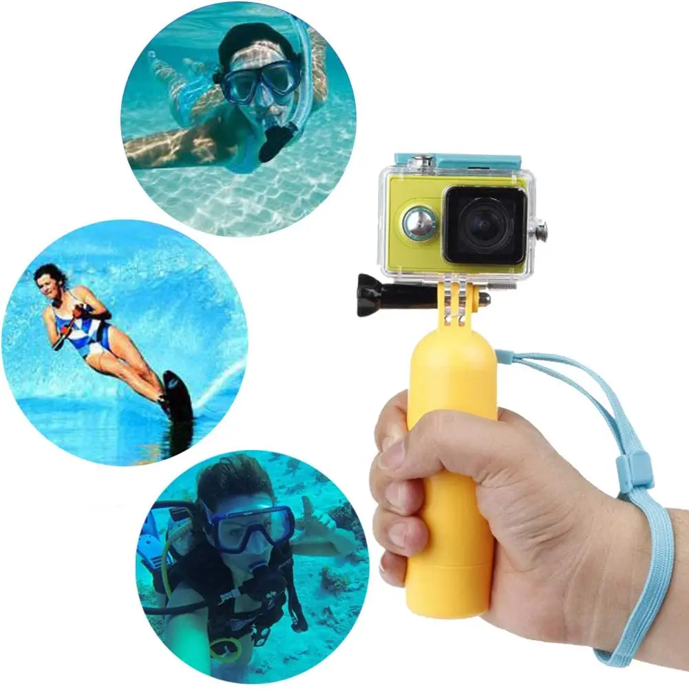 

Floating Grip Hand Held Stick Monopod for GoPro Hero 10 9 8 7 6 with Long Handle Screw and Wrist Strap