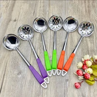 stainless steel color handle soup spoon colander kitchen utensils kitchen supplies spoon soup shell clip handle hot pot spoon