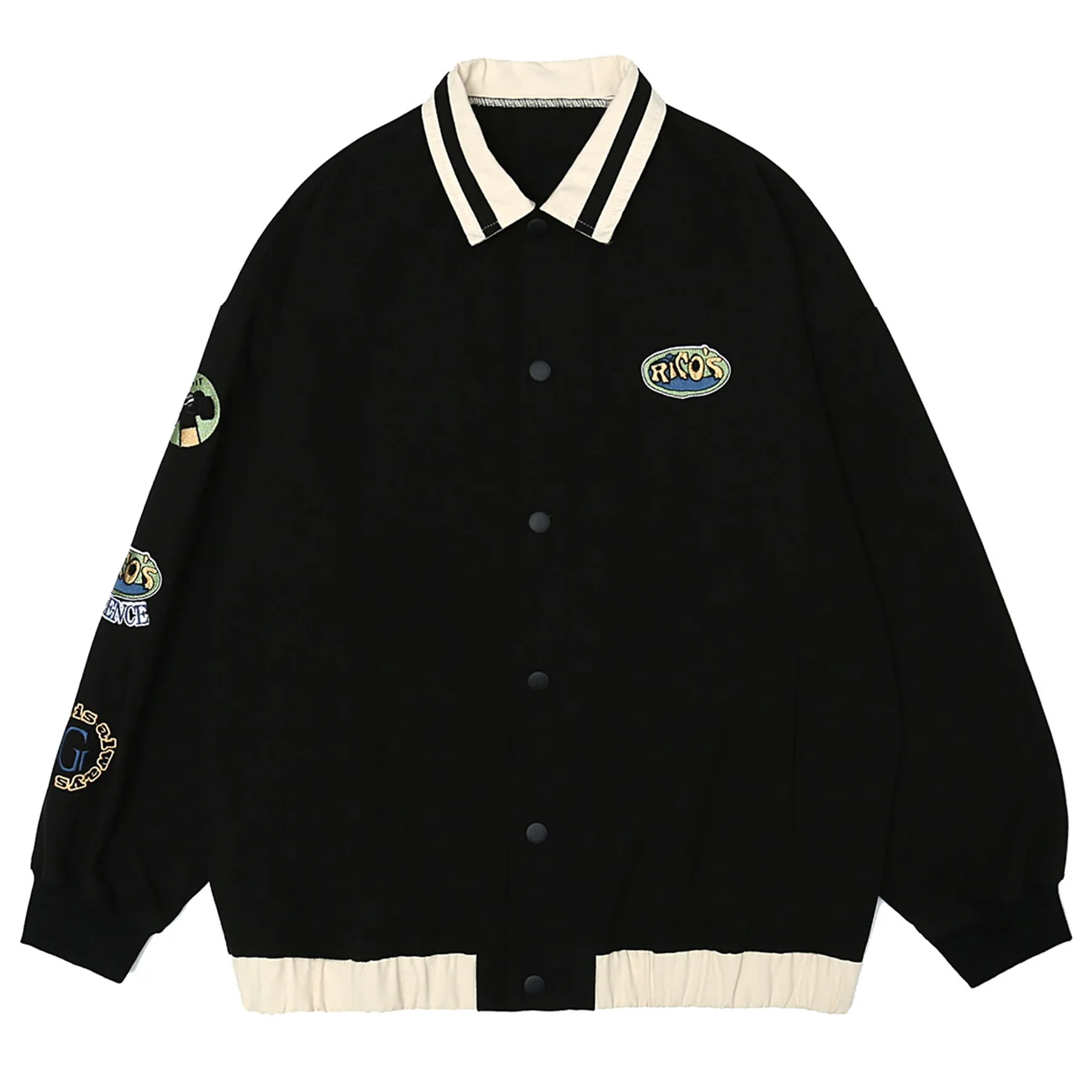 

Vintage Badge Digital Pattern Baseball LACIBLE Varsity Jacket Coat Men Women Streetwear Harajuku College Jackets Spring Unisex