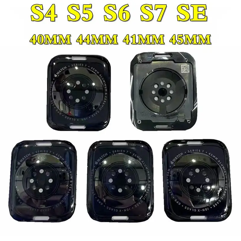 

1 шт. (нержавеющая сталь), без цепи, задняя крышка батарейного отсека, стеклянная рамка, чехол для Apple Watch серии s7, 45 мм, чехол