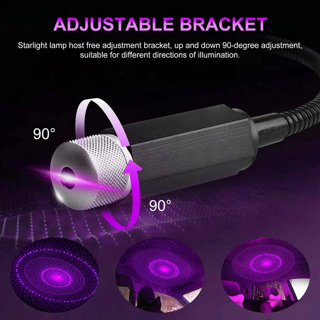 

USB-проекционная лампа для интерьера автомобиля, 5 В