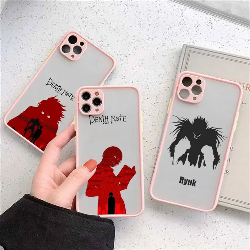 

death note japan anime Phone Case matte transparent For iphone 14 11 12 13 plus mini x xs xr pro max cover