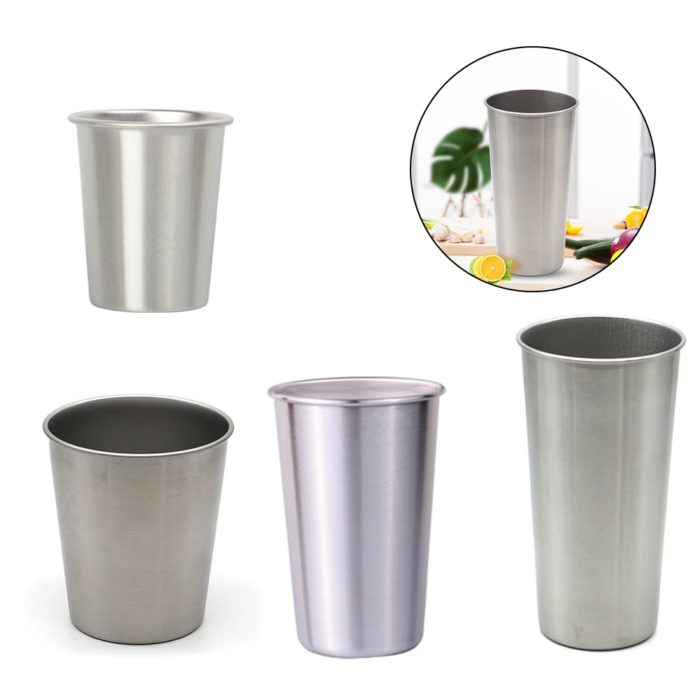 

230/360/500/600ml Stainless Steel Camping Cup Mug Camping Hiking Portable Tea Coffee Beer Cup For Home Kitchen Bar Coffee Shop