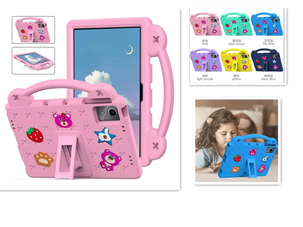 Чехол для планшета Samsung Galaxy Tab S9 FE Plus 12 4 S7plus S8+ Kids Safe EVA Bear противоударный чехол X610N