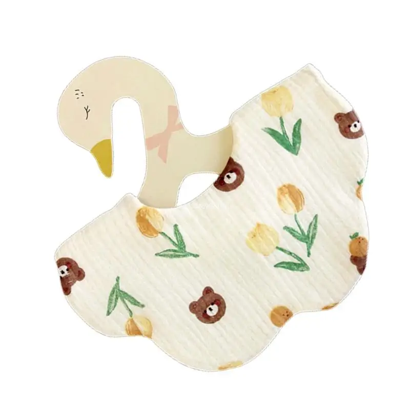 

Cartoon Printed Baby Bibs Soft and Absorbent Burp Cloth Gift for Boys and Girls